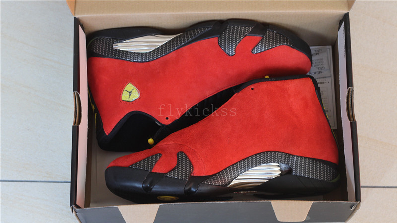 Authentic Air Jordan 14 Retro Ferrari Red